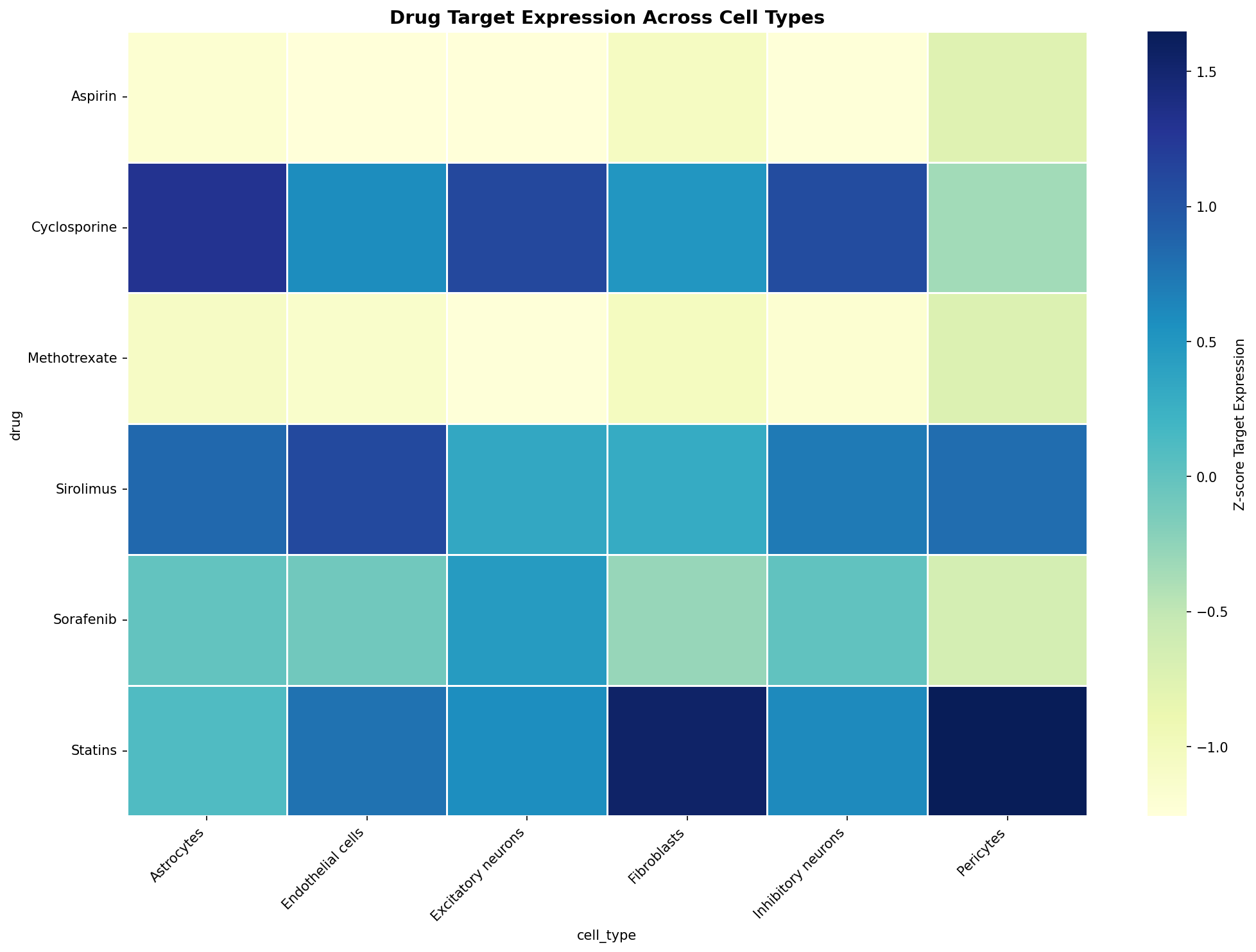 Drug Target Expression Heatmap